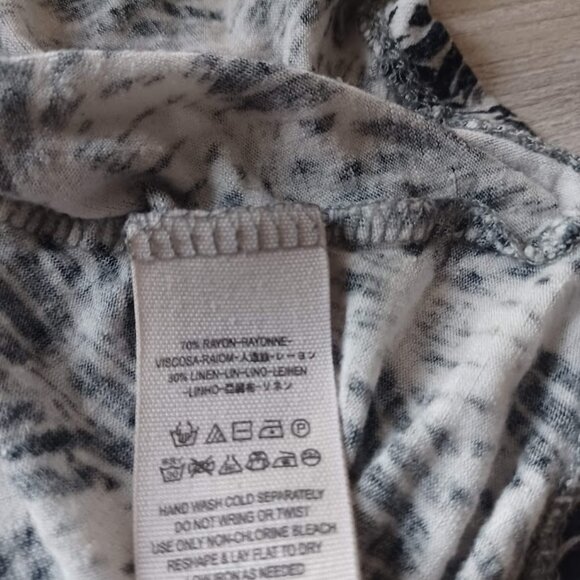 We The Free Women’s Size S/M Cold-Shoulder Patterned Linen-Blend Top Free People - Picture 7 of 9